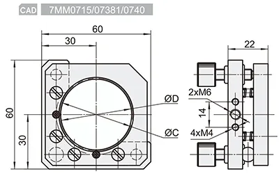 7MM07 Two-Dimensional Mirror Mount